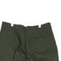 Womens Olive Green Flat Front Slit Hem Straight Leg Capri Pants Size 1.5 image number 4