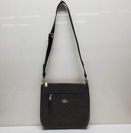 Coach Large Crossbody Bag Purse Brown And Black