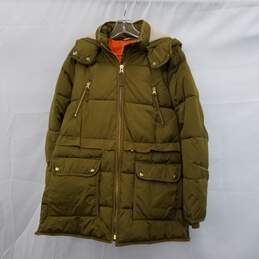 J. Crew Olive Puffer Jacket Size Small