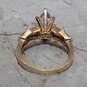 14K Yellow Gold CZ Ring Size 6 - 4.3g image number 4