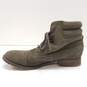 Steve Madden Maecie Olive Green Suede Lace Up Ankle Boots Women's Size 8.5 M image number 2