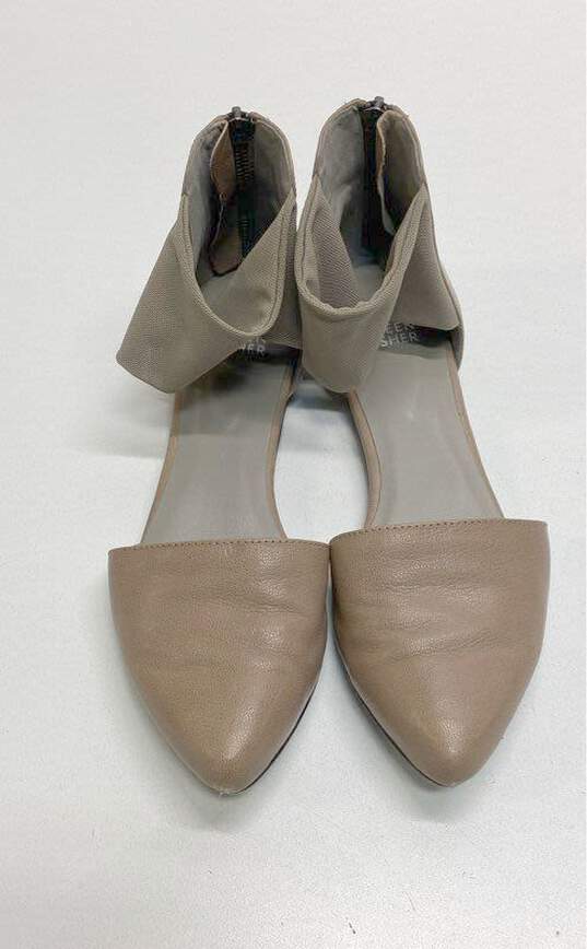 Eileen Fisher Beige Ankle Zip Flat Sandal Women 8 image number 6