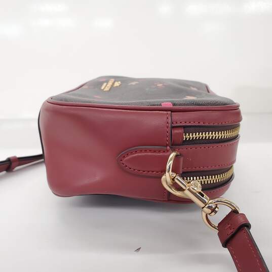 Coach Jes Crossbody Signature Brown Canvas with Heart Petal Print Crossbody Bag image number 3