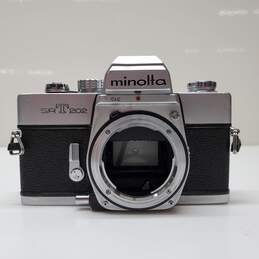 Minolta SRT 202 35mm Camera Body, Chrome For Parts/Repair