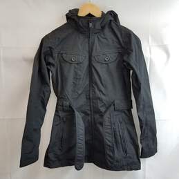 The North Face black belted jacket women's XS
