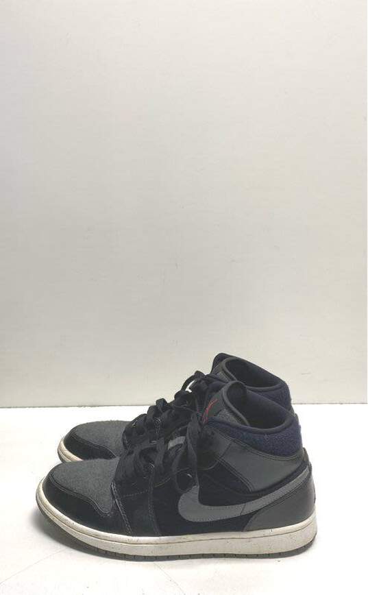 Jordan 1 Retro Mid Premium SE Winterized Black Casual Sneakers Men's Size 8 image number 1