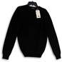 NWT Mens Black Crew Neck Long Sleeve Knitted Pullover Sweater Size Medium image number 2