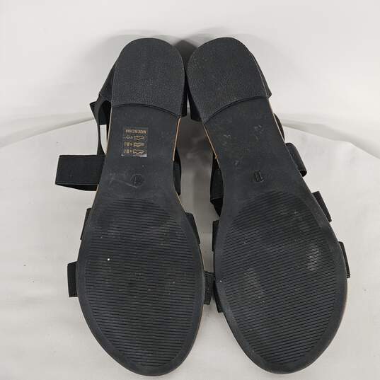 Open Toe Elastic Cross Band Flat Sandals image number 4