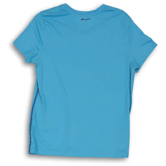 Womens Blue Short Sleeve V-Neck Vapor Performance Athletic T-Shirt Size XL image number 2