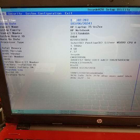 HP Laptop 15in Red Intel Pentium Silver N5000 CPU 4GB RAM & HDD image number 8