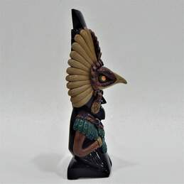 Mayan Aztec Eagle Warrior Figurine Obsidian Black Onyx alternative image