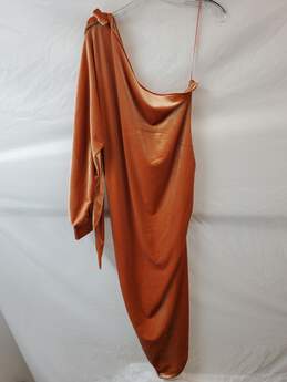Bar lll Desert Peach Orange One Sleeve Velvet Dress Size 3X alternative image
