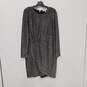 Michael Kors Silver Glitter Long Sleeve Dress Women's Size L image number 1