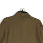 Men Brown Mock Neck Long Sleeve Quarter Zip Pullover Sweater Size Medium image number 4