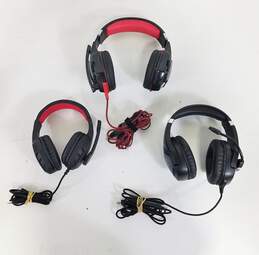 Assorted Bundle Lot of 3 Gaming Headphones Kotion Nubwo Onikuma