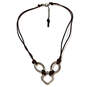 Designer Silpada 925 Sterling Silver Brown Leather Cord Pendant Necklace image number 2