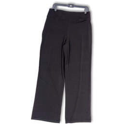 Womens Black Stretch Elastic Waist Flat Front Pull-On Trouser Pants Size M alternative image