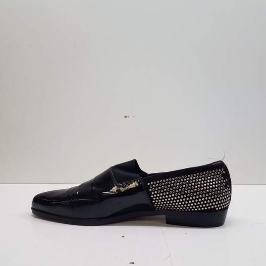 Armando Pollini Studded Black Patent Leather Loafers Size 42.5 EU/9.5 US image number 2