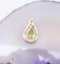 10k Yellow Gold Clear & Green Cubic Zirconia Pendant 1.2g image number 2