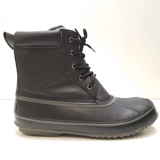 London Fog Ashford Black Leather Winter Boots Men's Size 11M image number 5