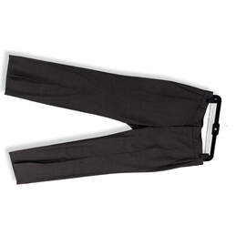 Womens Gray Flat Front Slash Pocket Straight Leg Dress Pants Size 6S