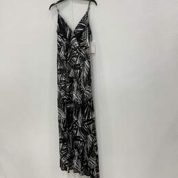 NWT Bailey Womens Black Rainforest Palm Sleeveless Back Zip Maxi Dress Size M