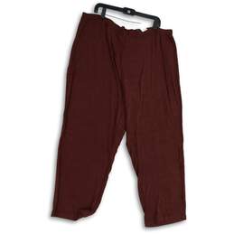 NWT Avenue Womens Red Flat Front Regular Fit Pull-On Sweatpants Size 22/24A