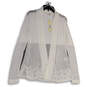 NWT Womens White Crochet Long Sleeve Open Front Cardigan Shrug Size Large image number 3