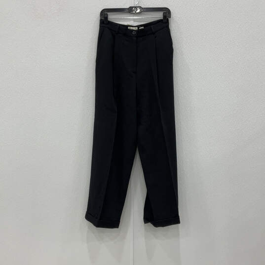 NWT Womens Black Notch Lapel Two Piece Blazer And Pants Suit Set Size 10P image number 4