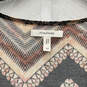 Womens Multicolor Chevron Short Sleeve V-Neck High Low Wrap Dress Size M image number 4