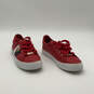 Womens Gwinne Red Leather Round Toe Low Top Lace-Up Sneaker Shoes Size 6.5M image number 2