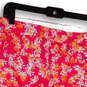Womens Pink Floral Flat Front Slash Pocket Side Zip Short Mini Skirt Sz 12 image number 4