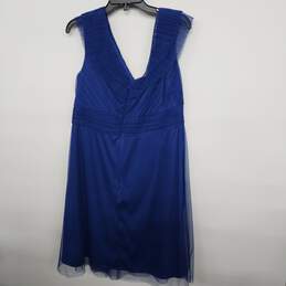 Blue Sleeveless Pleated Dress alternative image