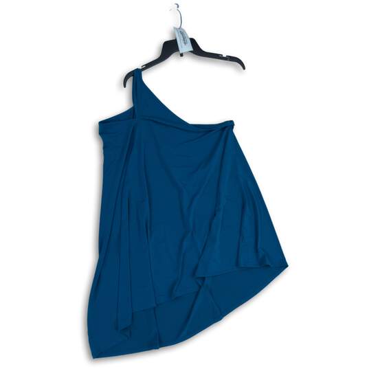 Lane Bryant Womens Blue One Shoulder Sleeveless Pullover Blouse Top Size 30/32 image number 1