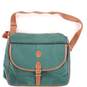 Ralph Lauren Green/Brown Leather Trim Travel Bag image number 1