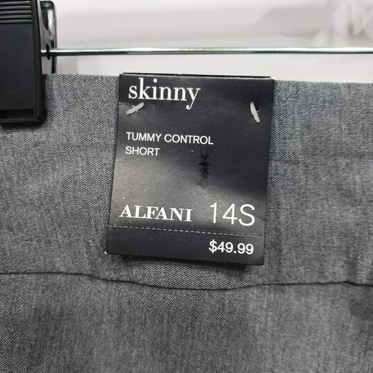 Alfani Tummy Control Short Women's Gray Pants Size 14S - NWT