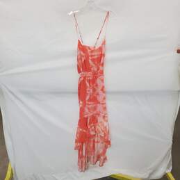 1. State Coral & White High Low Hem Sleeveless Midi Dress WM Size M