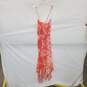 1. State Coral & White High Low Hem Sleeveless Midi Dress WM Size M image number 1