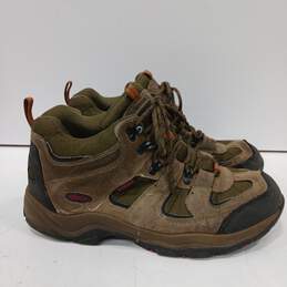 Mens P4115MER Brown Leather Lace Up Waterproof Ankle Hiking Boots Size 11W alternative image
