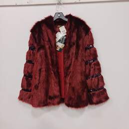 Joan Boyce Faux Fur Coat Women's Size M