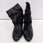 Womens Black Air Talia Zip Almond Toe Stiletto Ankle Booties Size 8.5B image number 1