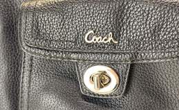 Coach Pebble Leather Crossbody Bag Turn-Lock Closure Silver Hardware Black alternative image