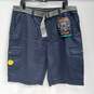 Men's Wearfirst Navy Blue Belted Cargo Shorts Size 38 NWT image number 1