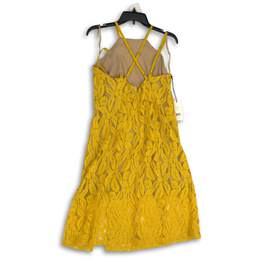 NWT Ali & Jay Los Angeles Womens Yellow Lace Sleeveless Midi A-Line Dress Size L alternative image