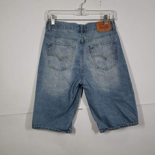 Womens 505 Cotton Regular Fit Medium Wash Denim Bermuda Shorts Size 18 image number 2