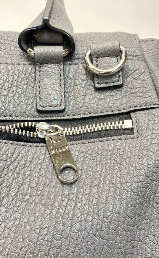 Milly Pebble Leather Convertible Satchel Backpack Grey image number 3