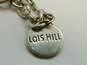 Lois Hill 925 Granulated Cross Pendant Cable Chain Toggle Necklace 12.3g image number 5