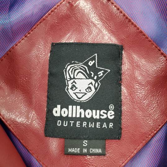 Dollhouse Women Maroon Pleather Coat S image number 3