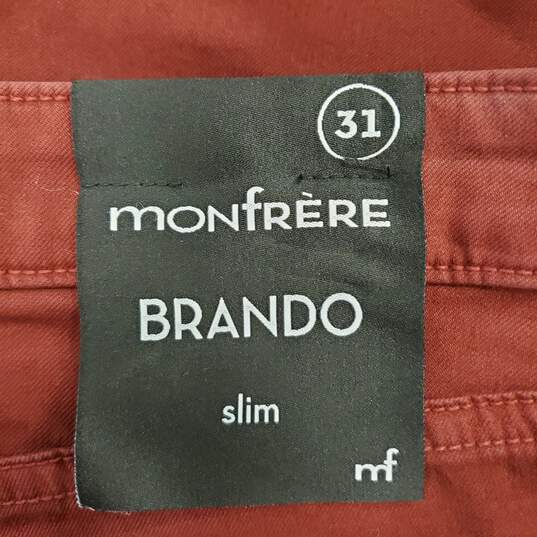 Monfrere Women's Burgundy Skinny Jeans SZ 31 NWT image number 5