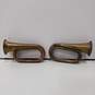 Vintage Pair of Solid Brass Horns image number 2